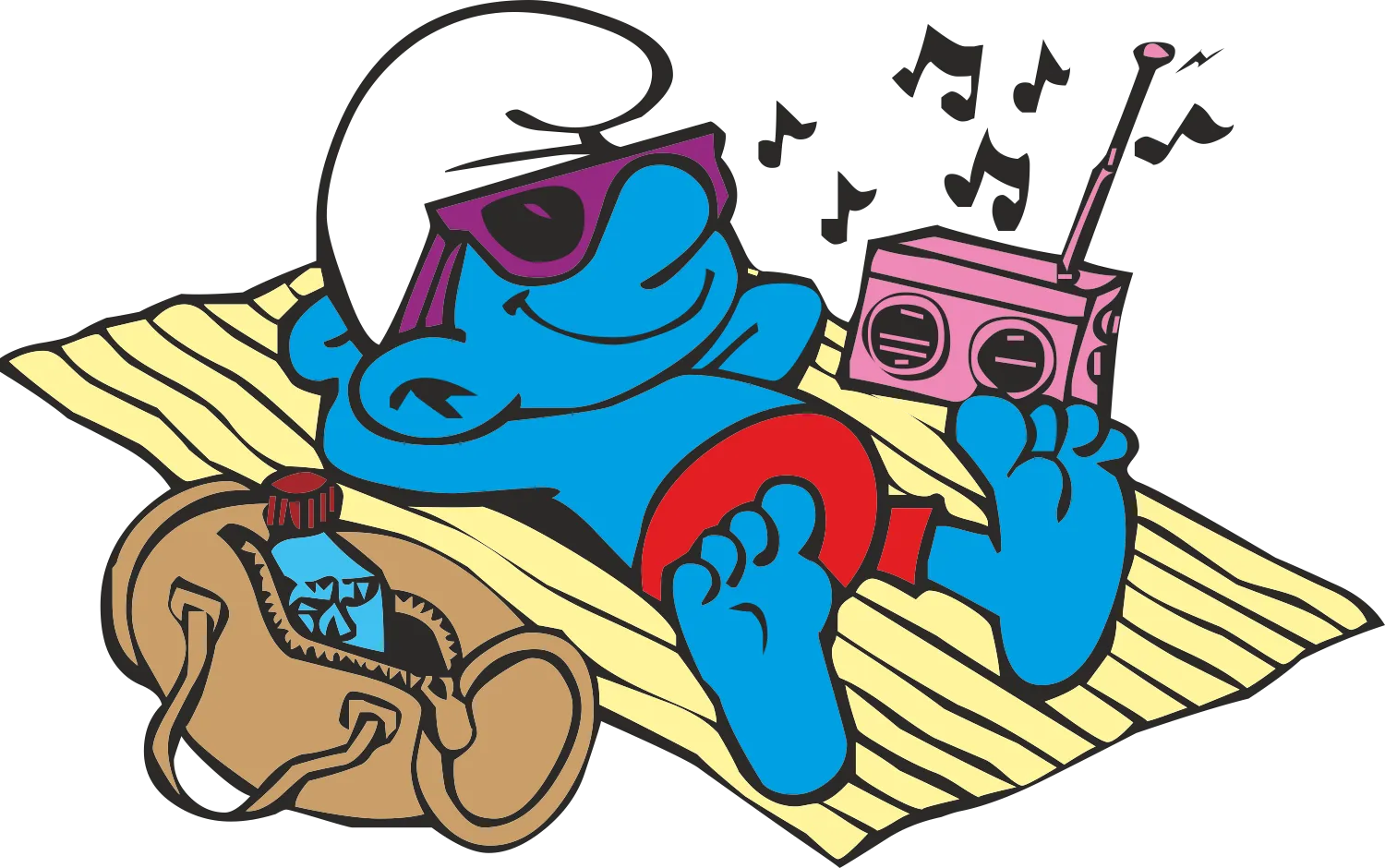 Smurfs Grouchy Smurf, crossed arms, annoyed expression, free png